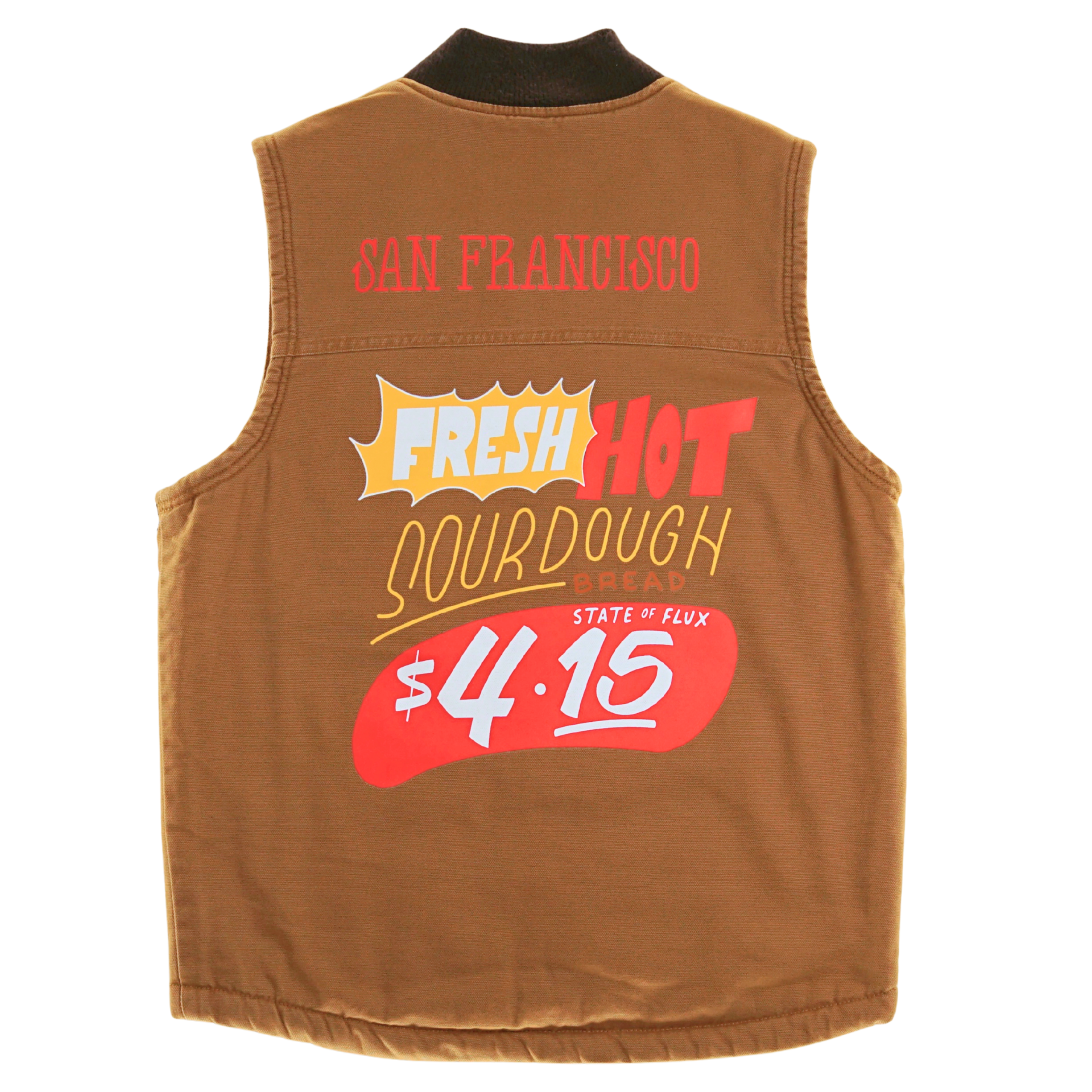 SF Dough Dickies Vest in brown duck