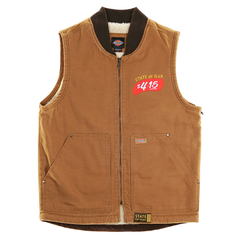 SF Dough Dickies Vest in brown duck