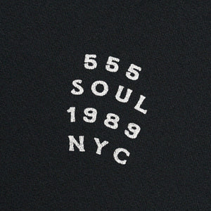 Lower Deck Mockneck Long-sleeve Knit Tee in black