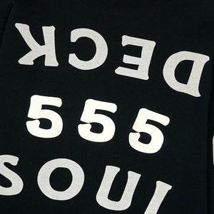 Lower Deck Mockneck Long-sleeve Knit Tee in black