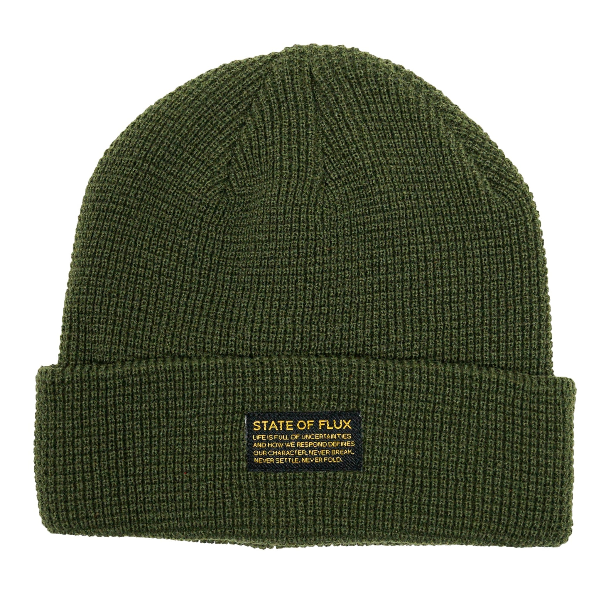 Waffle Knit Mantra Beanie in olive