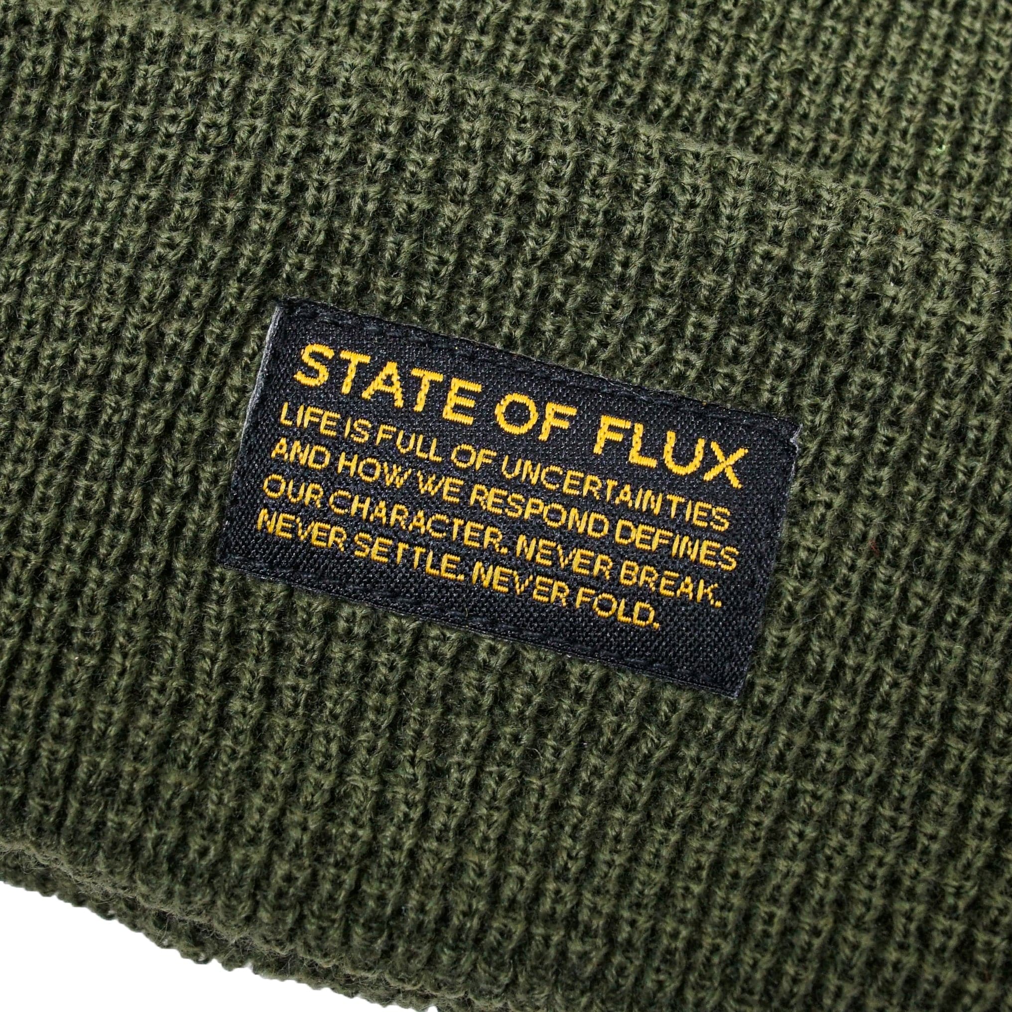 Waffle Knit Mantra Beanie in olive