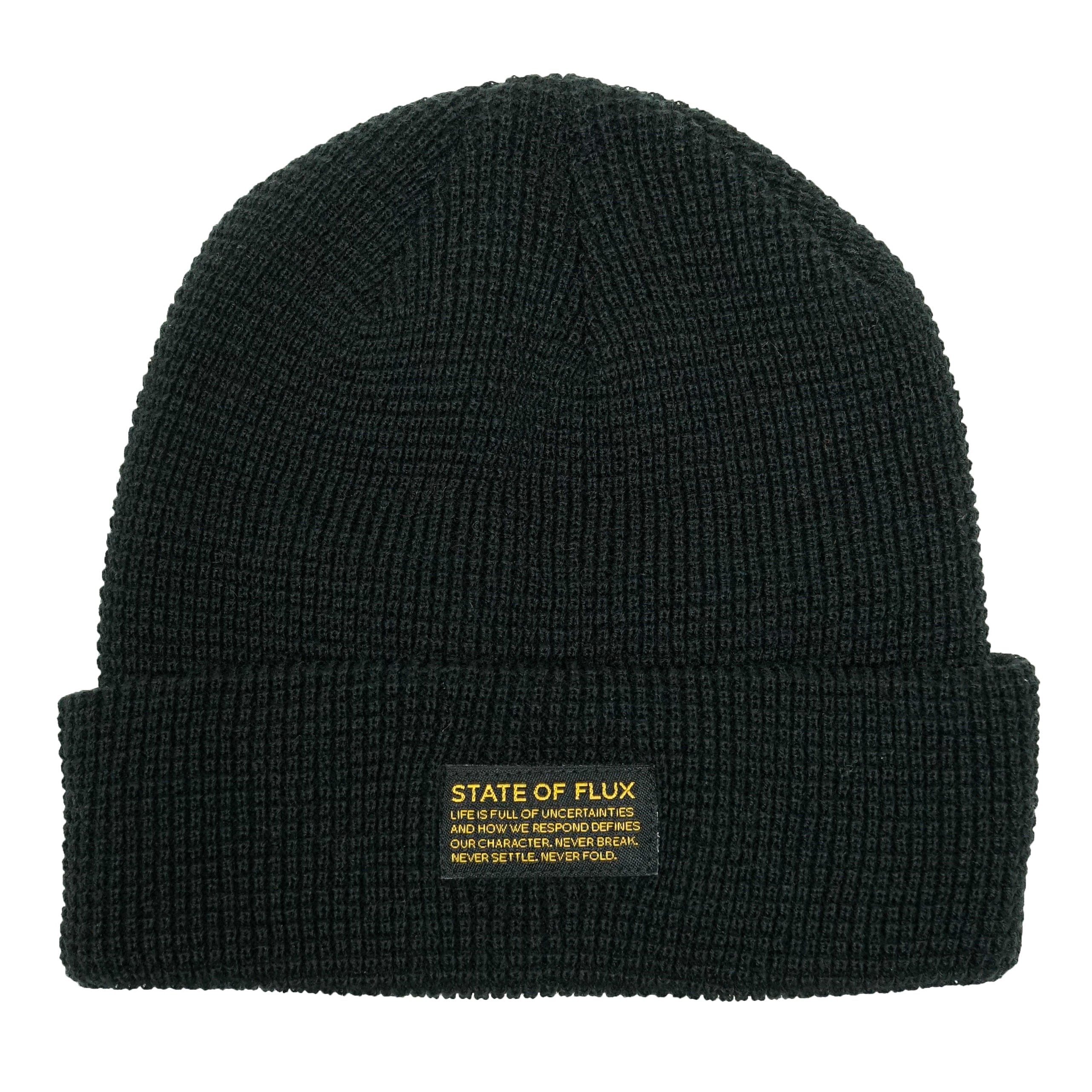 Waffle Knit Mantra Beanie in black