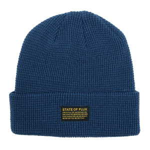 Waffle Knit Mantra Beanie in aegean blue