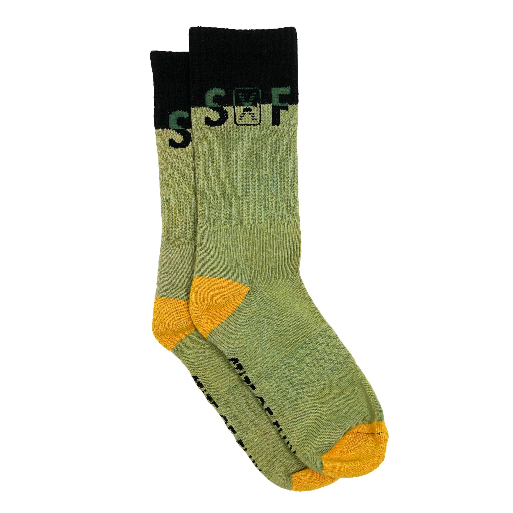 SOF Classic Crew Socks in olive and black