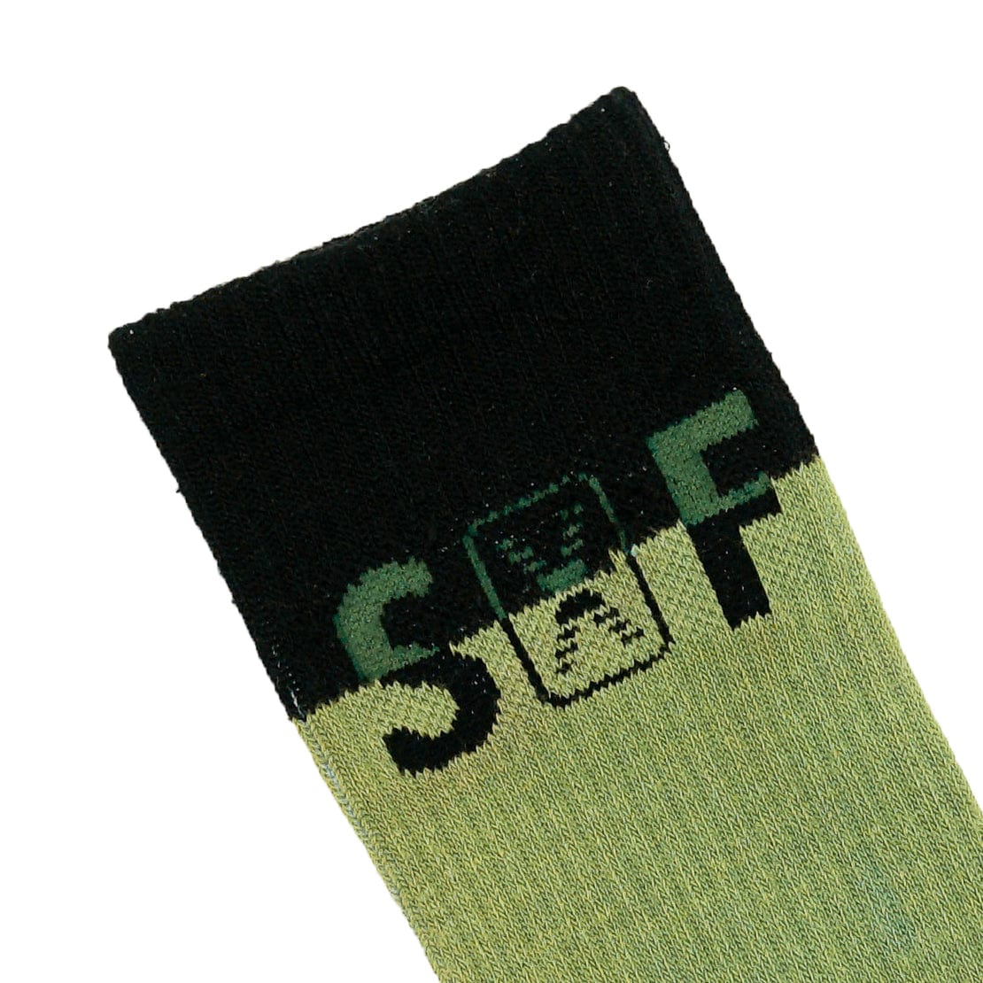 SOF Classic Crew Socks in olive and black
