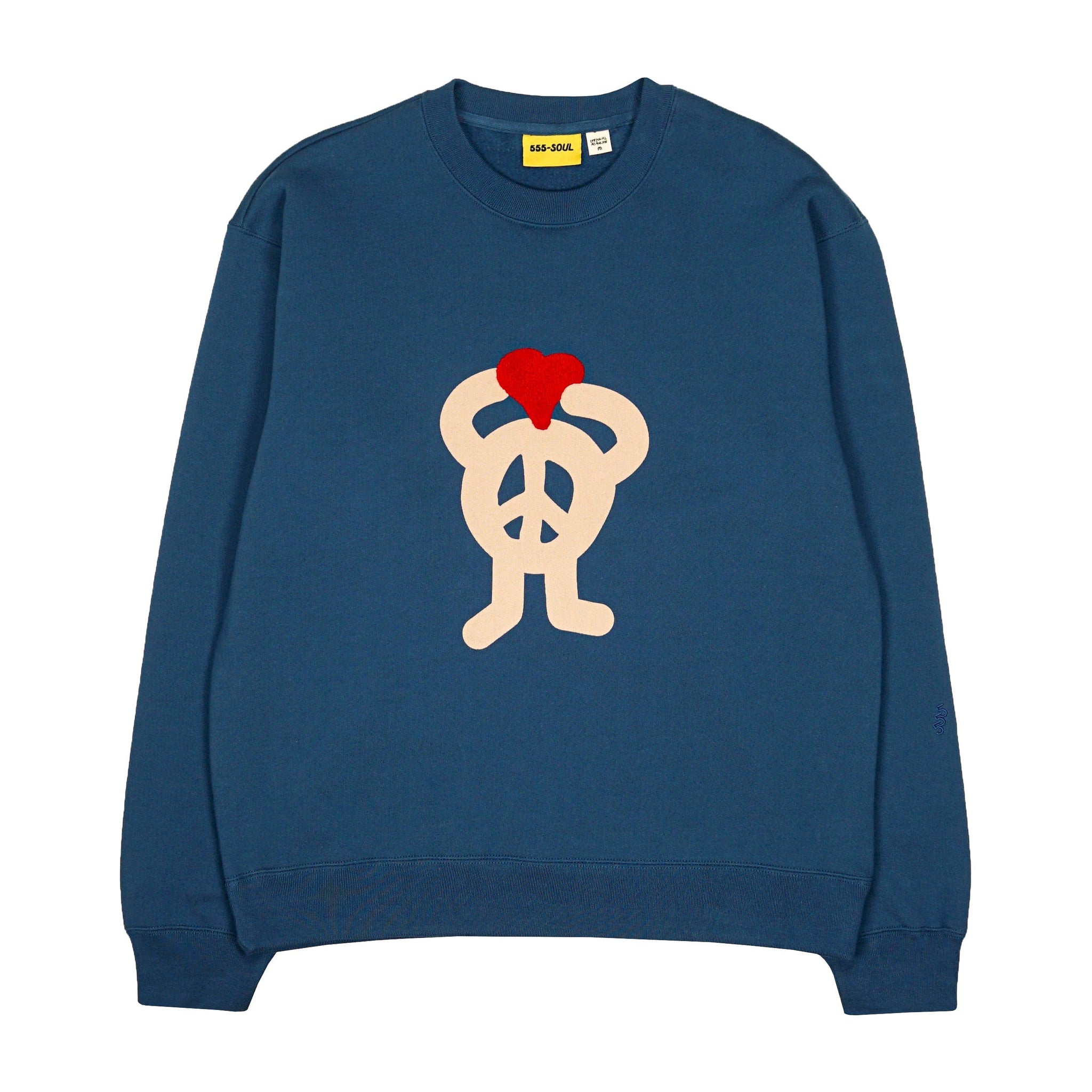 Peace and Love Crewneck in navy