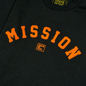 OG Mission Tee in black and orange