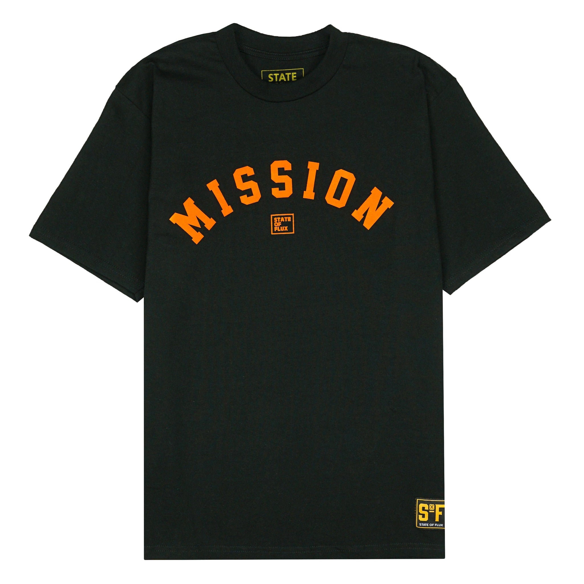 OG Mission Tee in black and orange