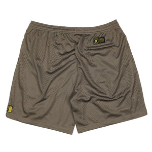 Ballin' Mesh Shorts in deep taupe brown
