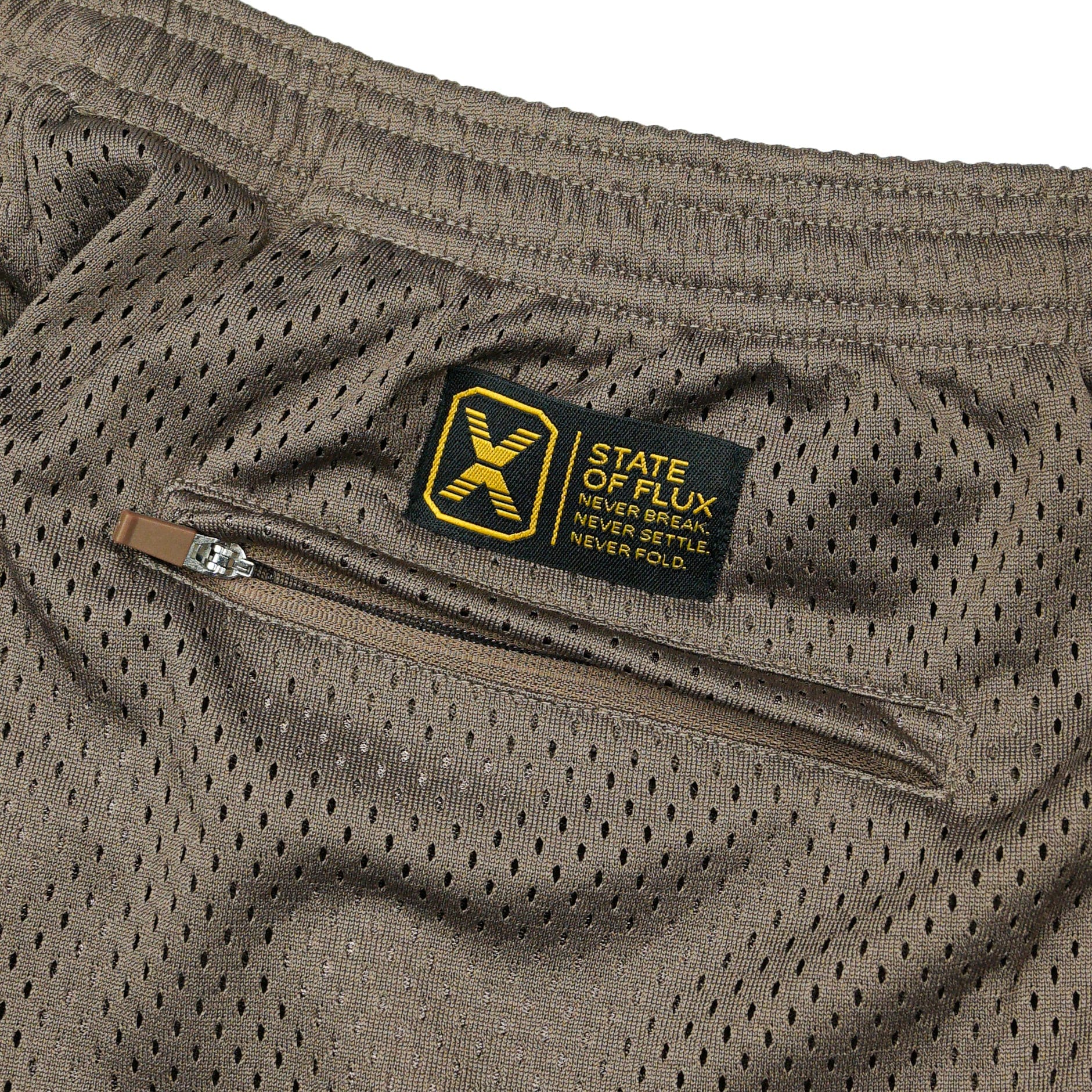 Ballin' Mesh Shorts in deep taupe brown