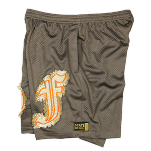 Ballin' Mesh Shorts in deep taupe brown