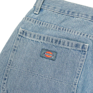 Loose Fit Double Knee Jeans in light denim