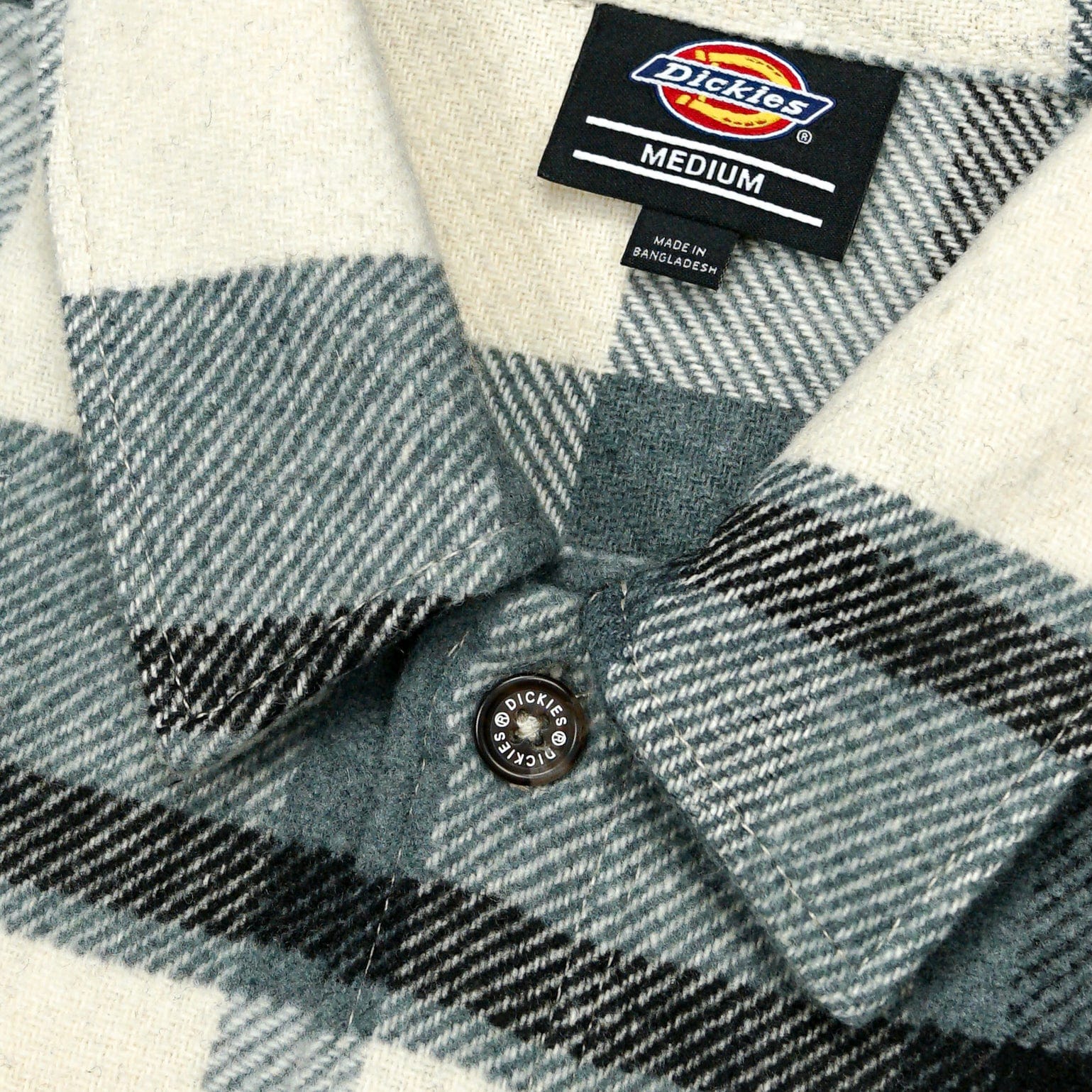 Woven Plaid Flannel Button-up in morning blue