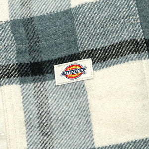 Woven Plaid Flannel Button-up in morning blue
