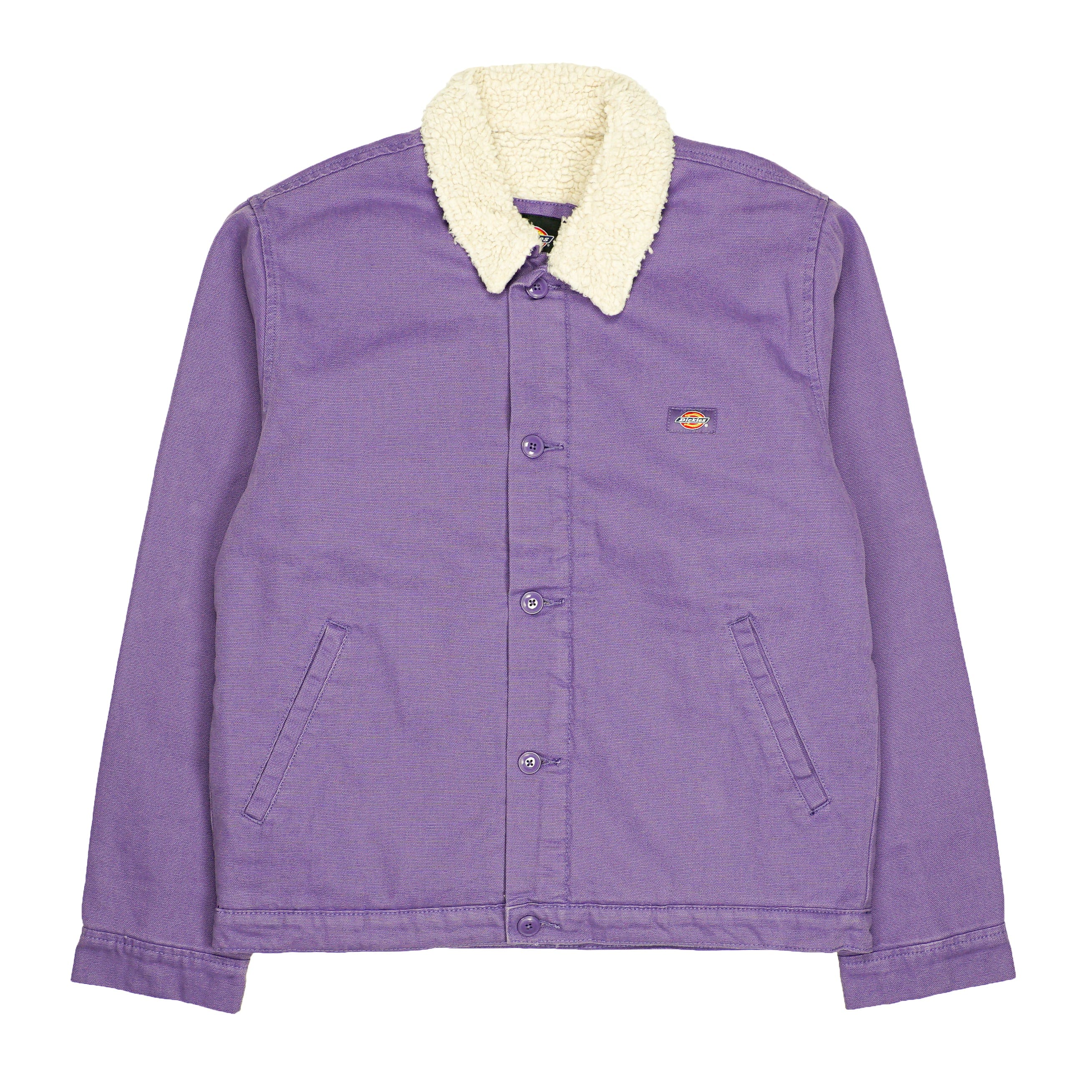 Duck Canvas Sherpa Lined Ike Jacket in stonewashed imperial palace