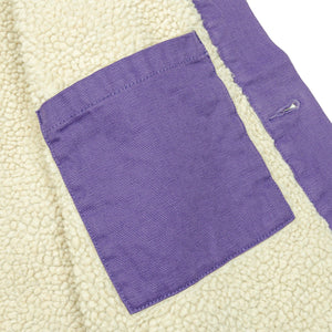 Duck Canvas Sherpa Lined Ike Jacket in stonewashed imperial palace