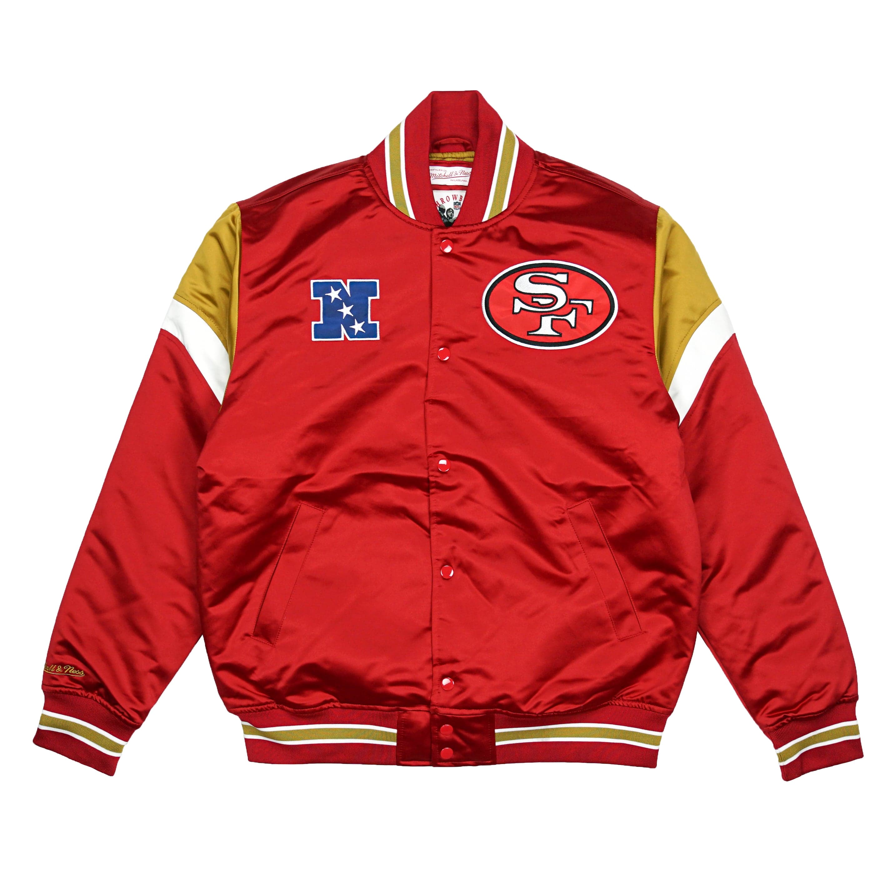 San Francisco 49ers Heavyweight Satin Jacket in scarlet