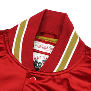 San Francisco 49ers Heavyweight Satin Jacket in scarlet