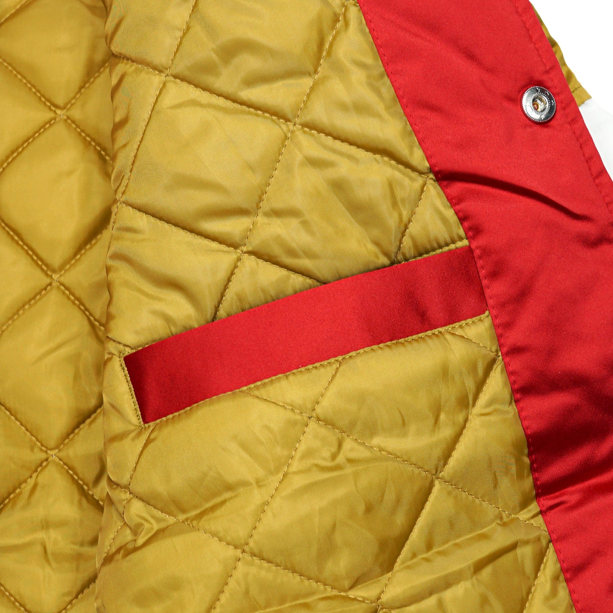 San Francisco 49ers Heavyweight Satin Jacket in scarlet