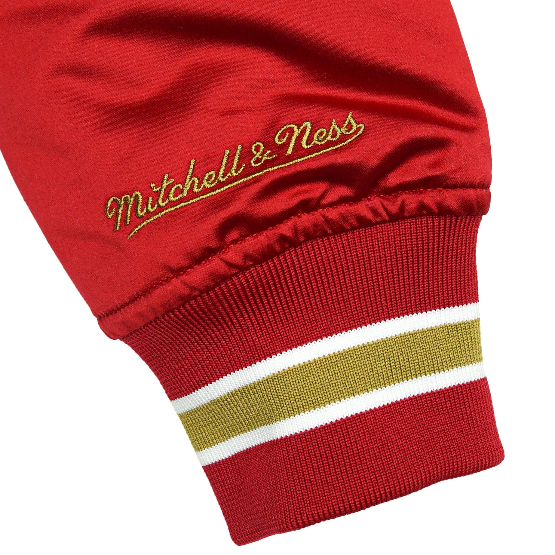 San Francisco 49ers Heavyweight Satin Jacket in scarlet