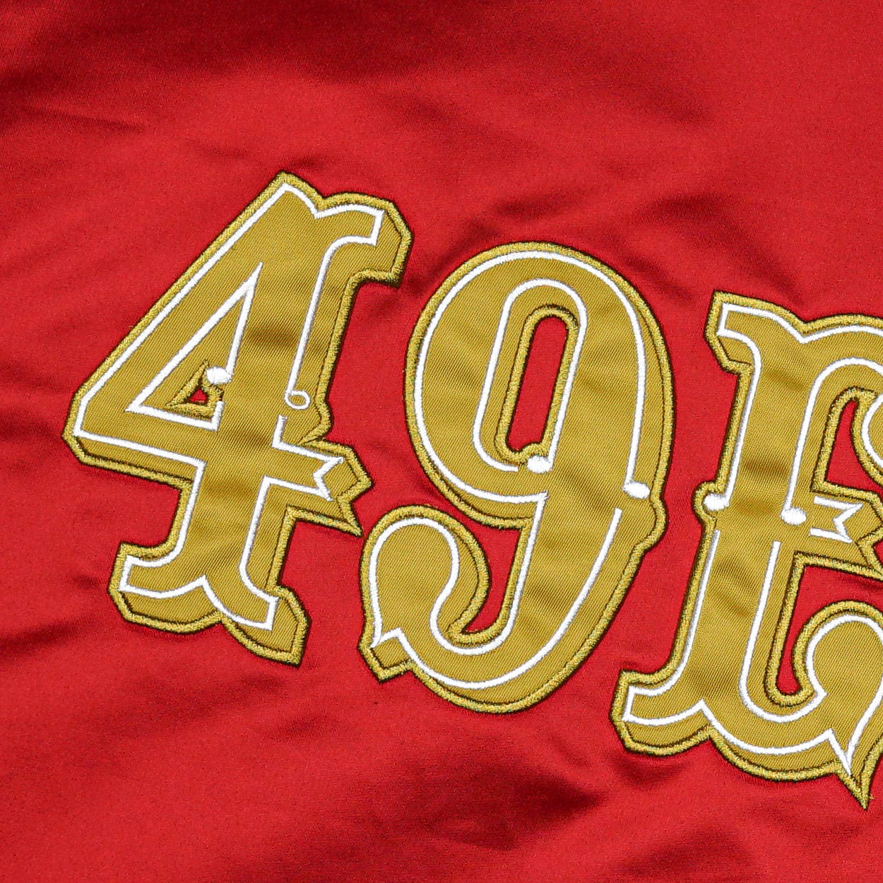San Francisco 49ers Heavyweight Satin Jacket in scarlet