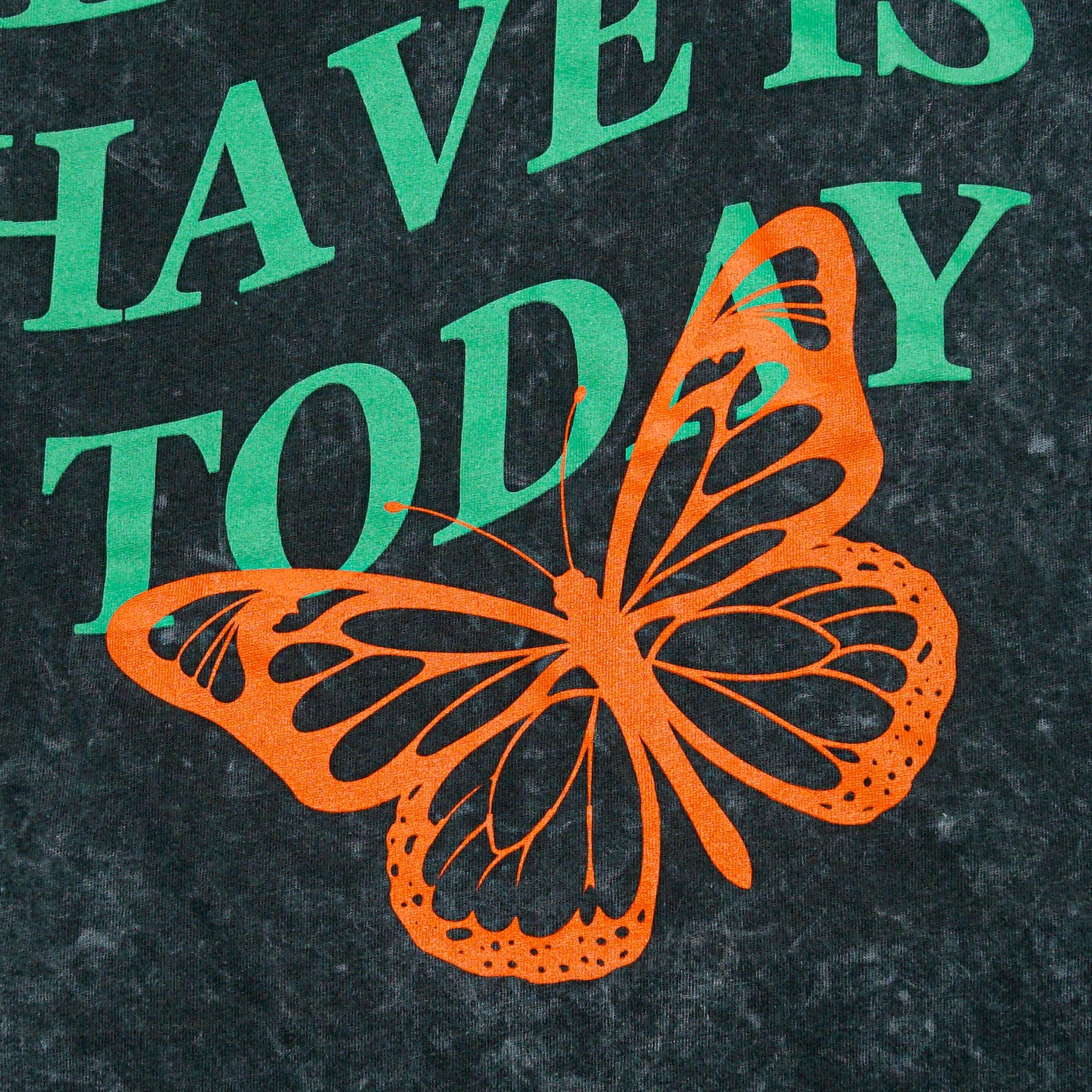 Today Is The Day Tee 2.0 in black acid wash