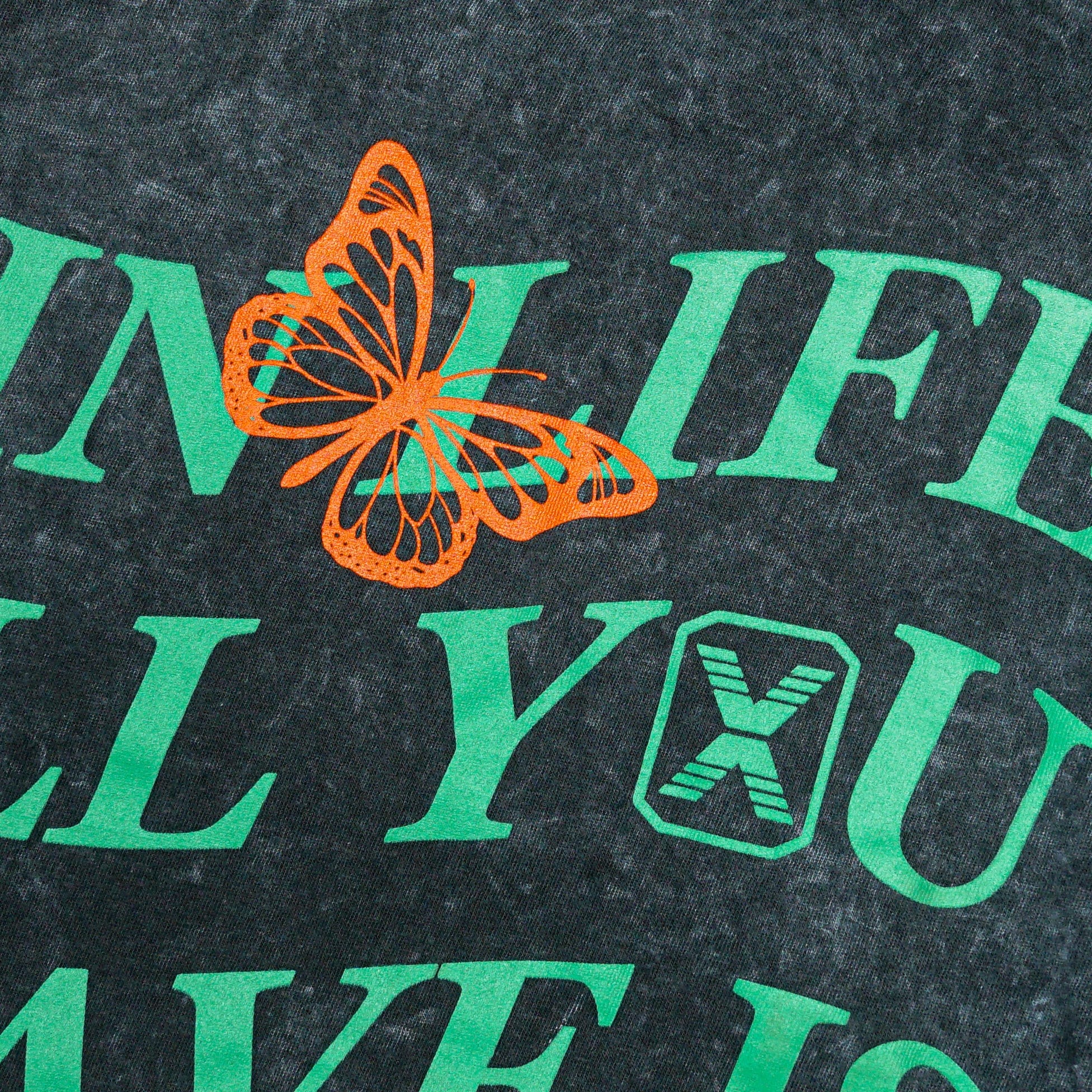 Today Is The Day Tee 2.0 in black acid wash
