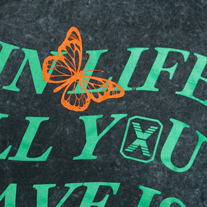 Today Is The Day Tee 2.0 in black acid wash
