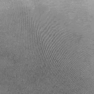 Close-up of the SOF Watermark Script Tee in gradient grey, highlighting its visible weave texture and subtle horizontal and vertical lines that create a patterned surface.