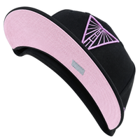 Golden State Valkyries 59Fifty V’s Up After Dark Fitted Hat in black and violet, released as a State Of Flux exclusive.