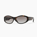 Brooks Sunglasses in tigers eye and dune, featuring oval frames and gradient lenses.
