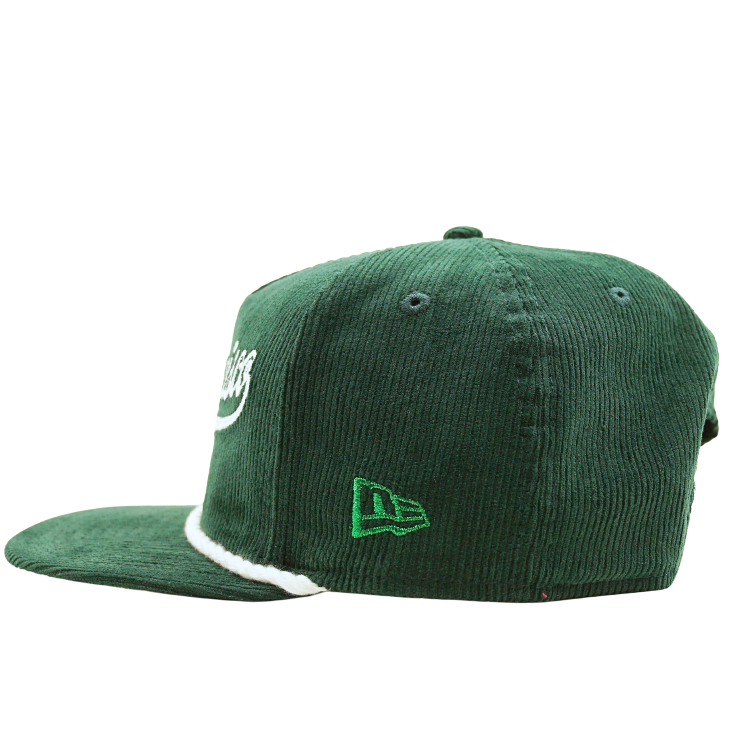 San Francisco Giants All-Star Trolley Corduroy Golfer Snapback Hat in dark green and white