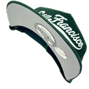 San Francisco Giants All-Star Trolley Corduroy Golfer Snapback Hat in dark green and white