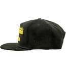 Golden State Warriors Golden Era Corduroy Golfer Snapback Hat in black and yellow