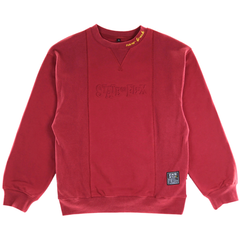 Never Break Embossed Crewneck in maroon