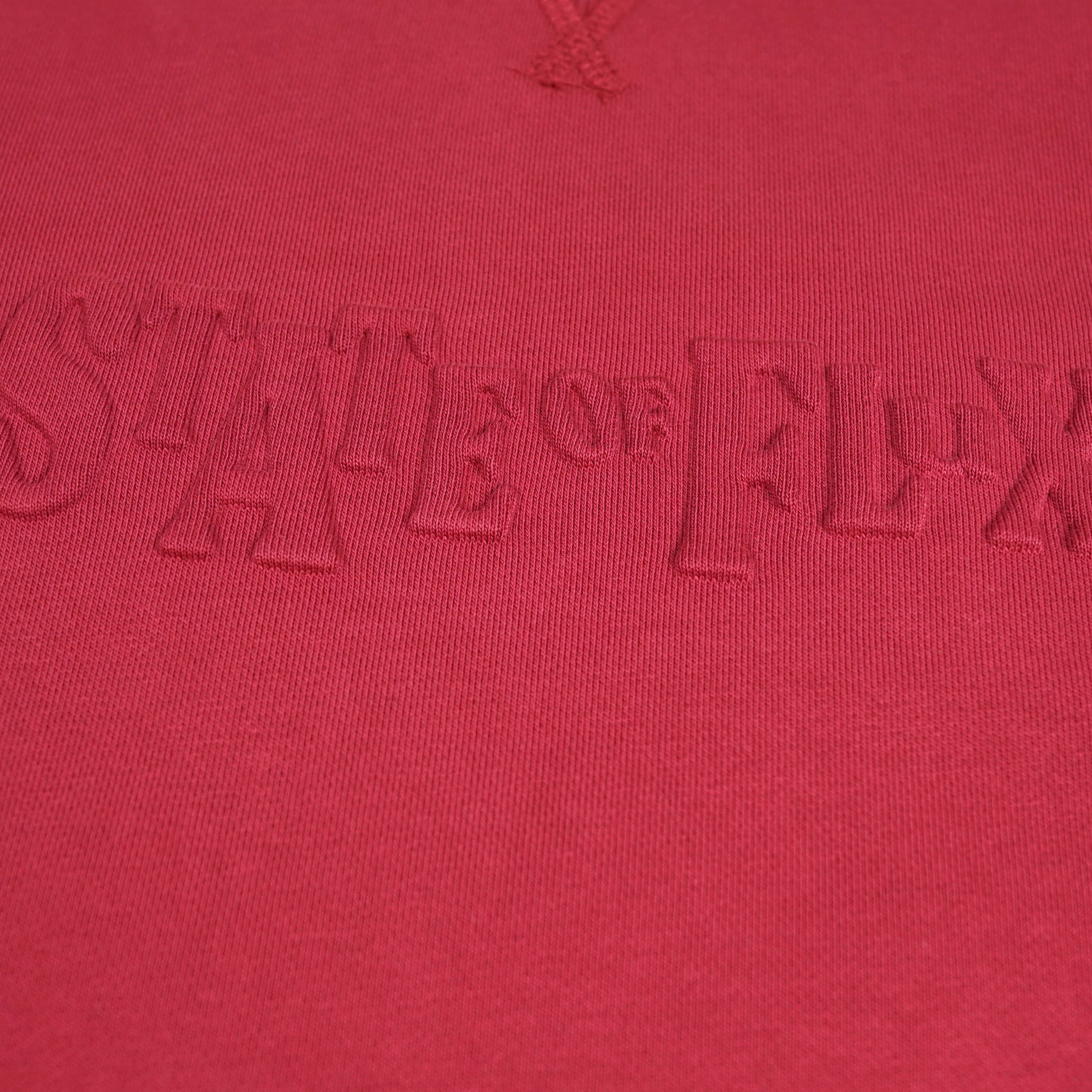 Never Break Embossed Crewneck in maroon