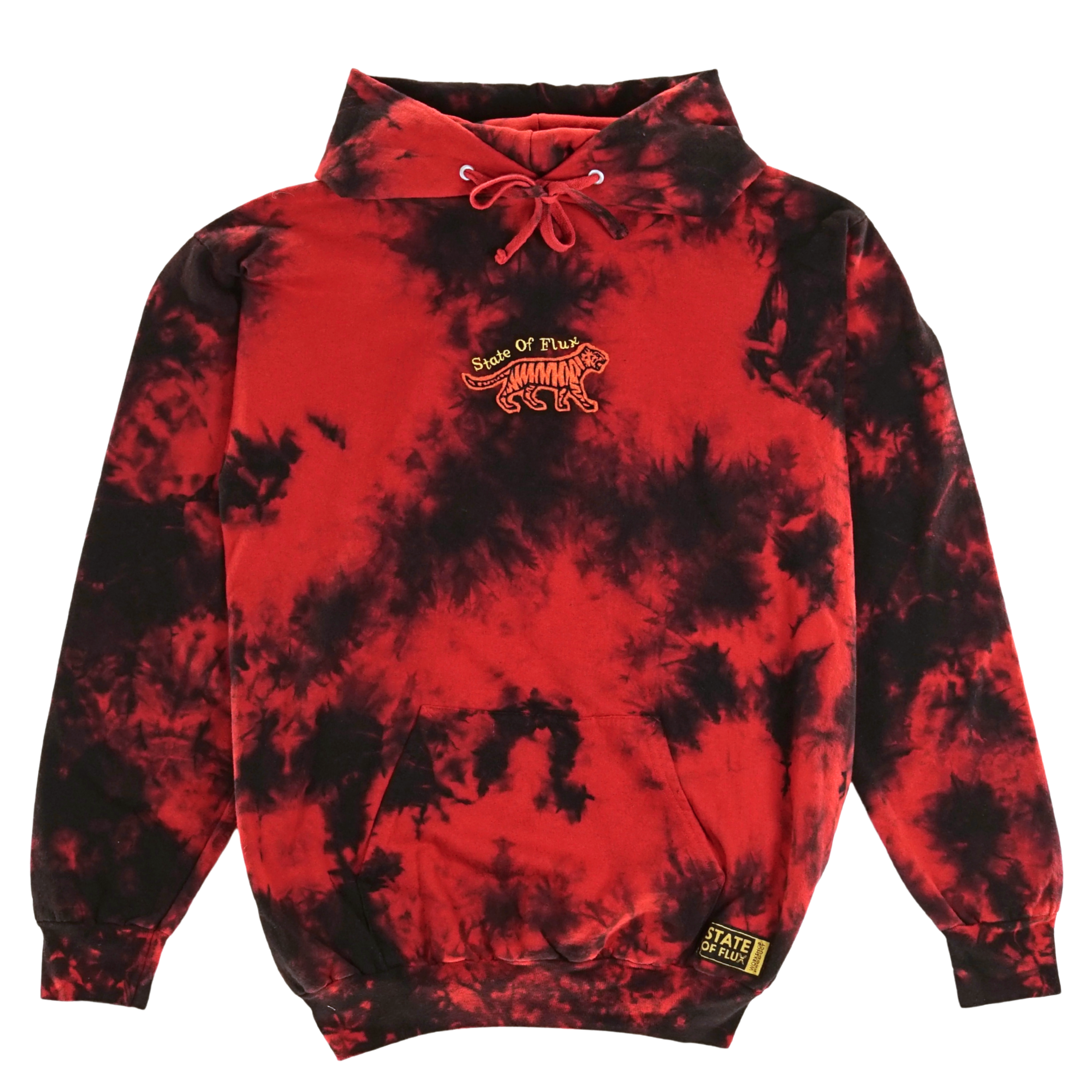 Pursue Hoodie in red tie-dye