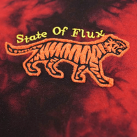 Pursue Hoodie in red tie-dye