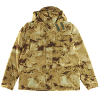 Tactical M-65 Field Jacket green blur camo 100% nylon relaxed above-hip fit contrast back yoke left chest invisible zipper