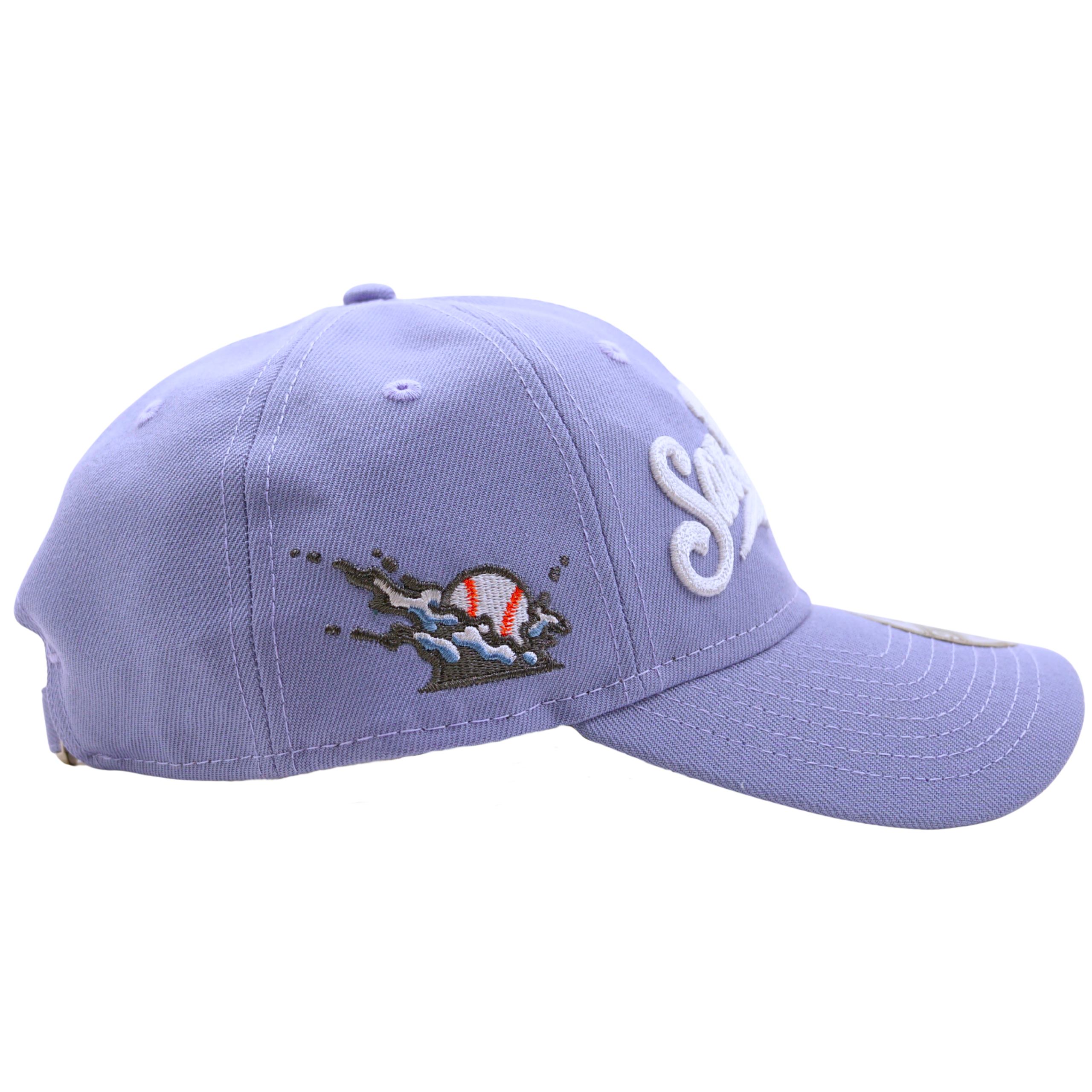 San Francisco Giants Splash Hit 9Twenty Adjustable Strapback Hat in lavender and white