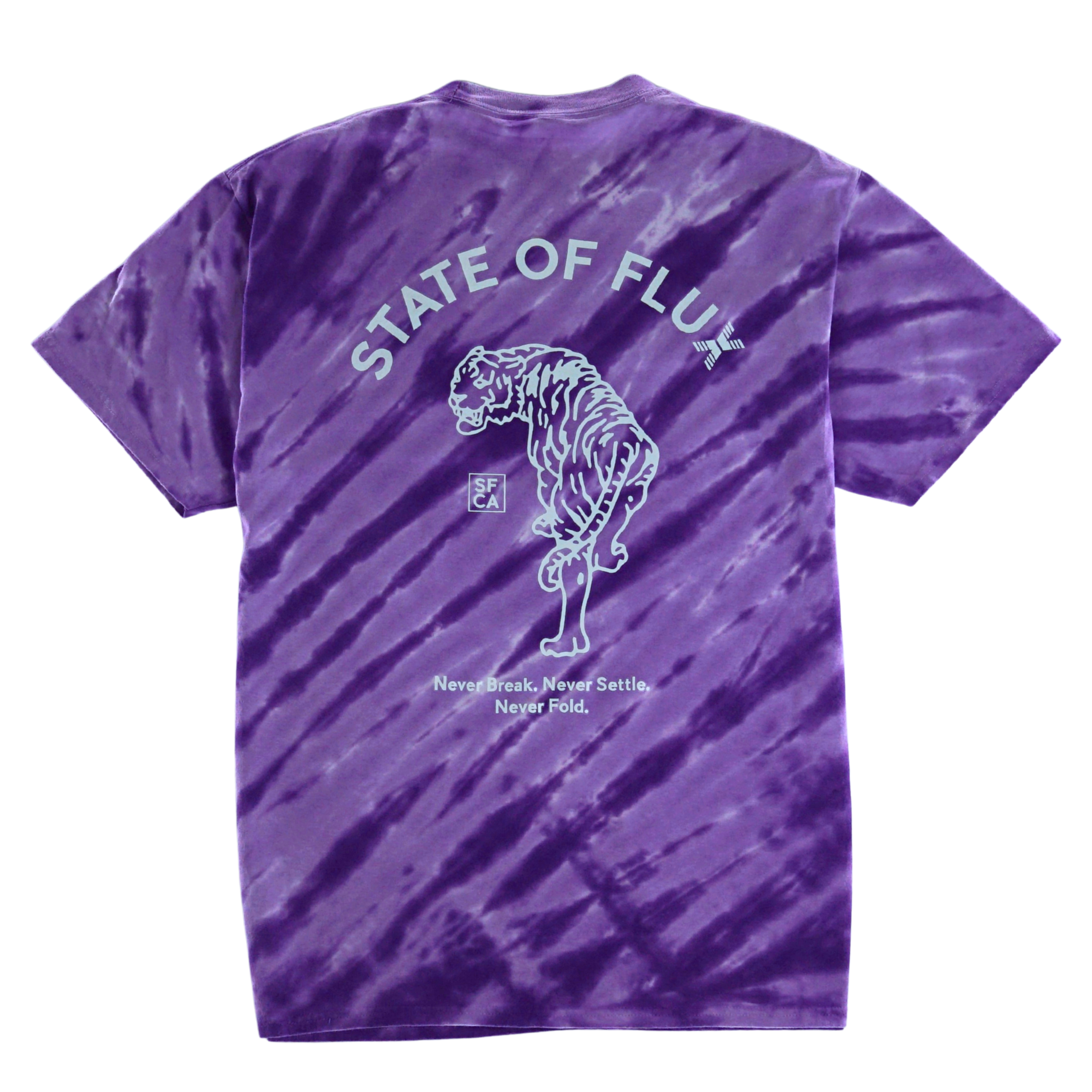Prowler Tee in purple tiger tie-dye