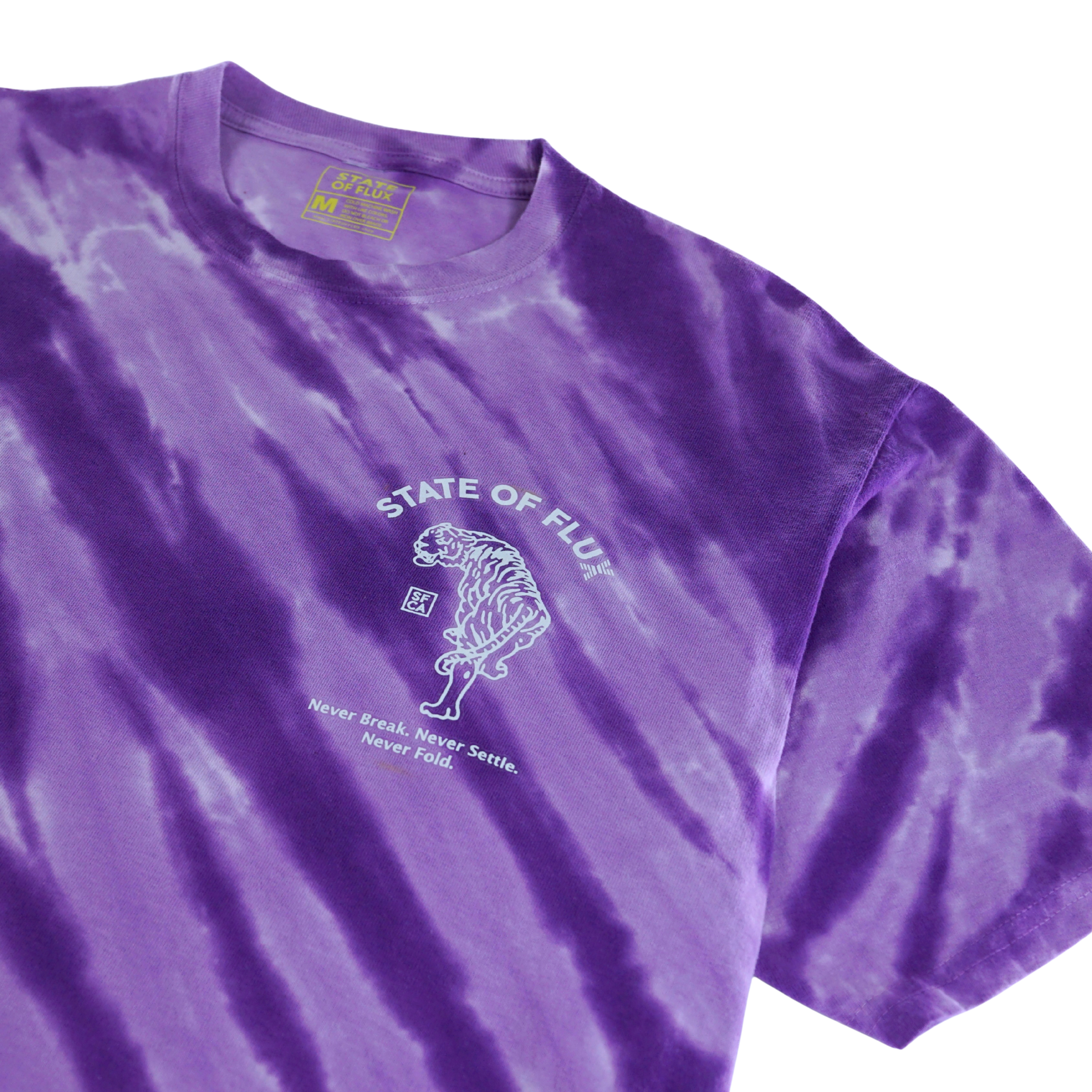 Prowler Tee in purple tiger tie-dye