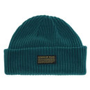 Short Knitted Mantra Beanie in dark jade