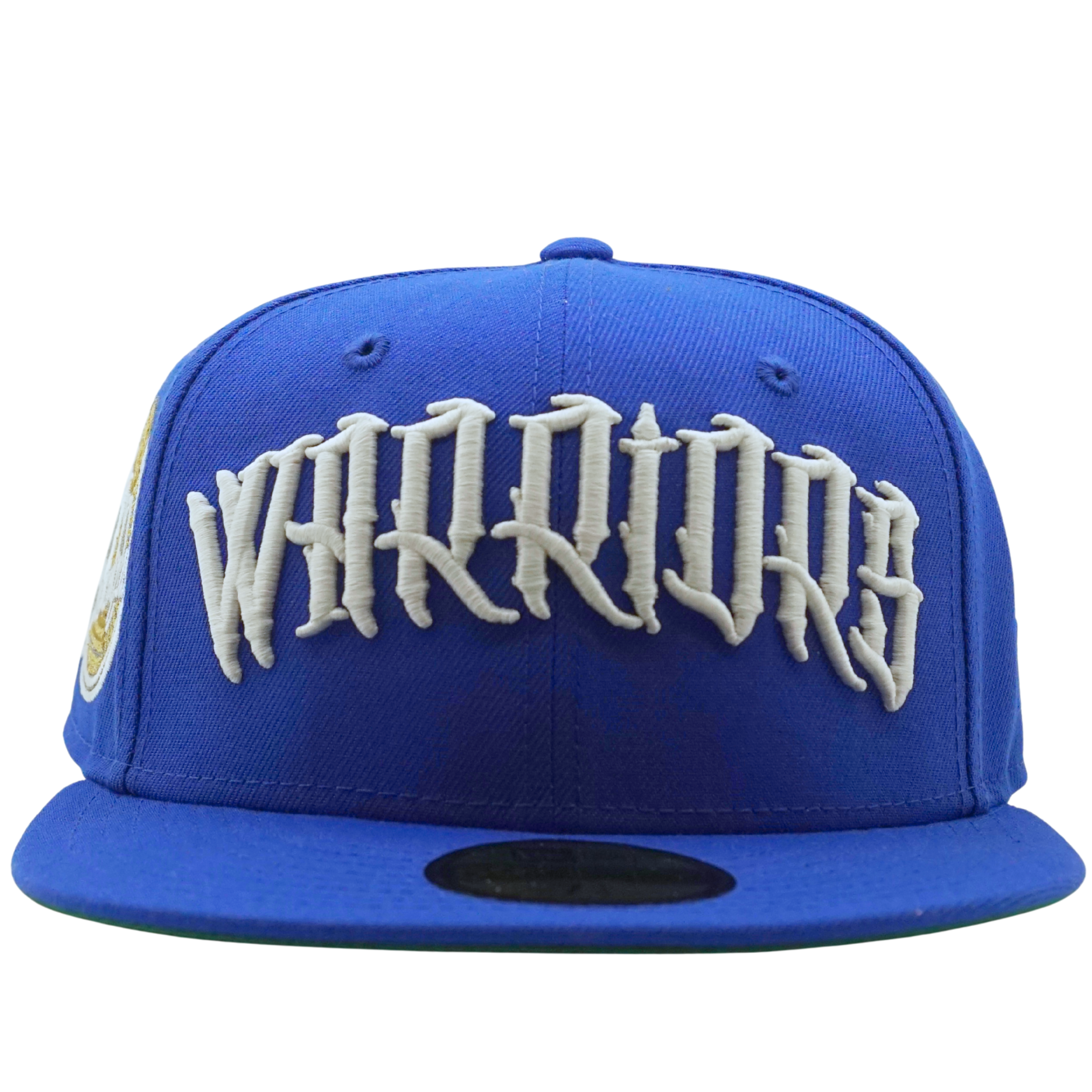 Golden State Warriors Colossal Pack 59Fifty Fitted Hat in majestic blue and glow white