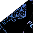 Allover Prowler Zip-up Hoodie in black and iridescent blue