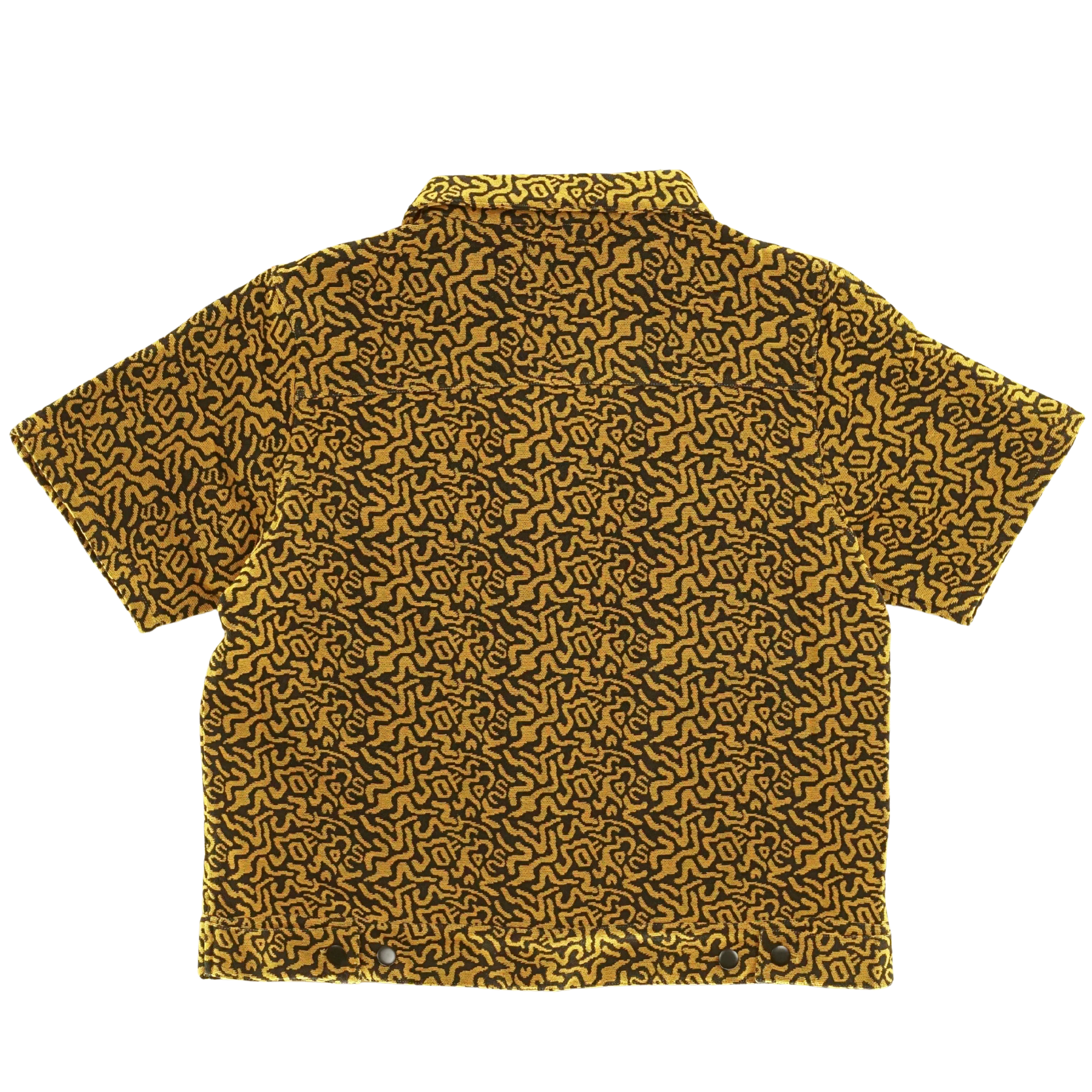 SOF Mindstate Short-sleeve Trucker Jacket in mustard and black