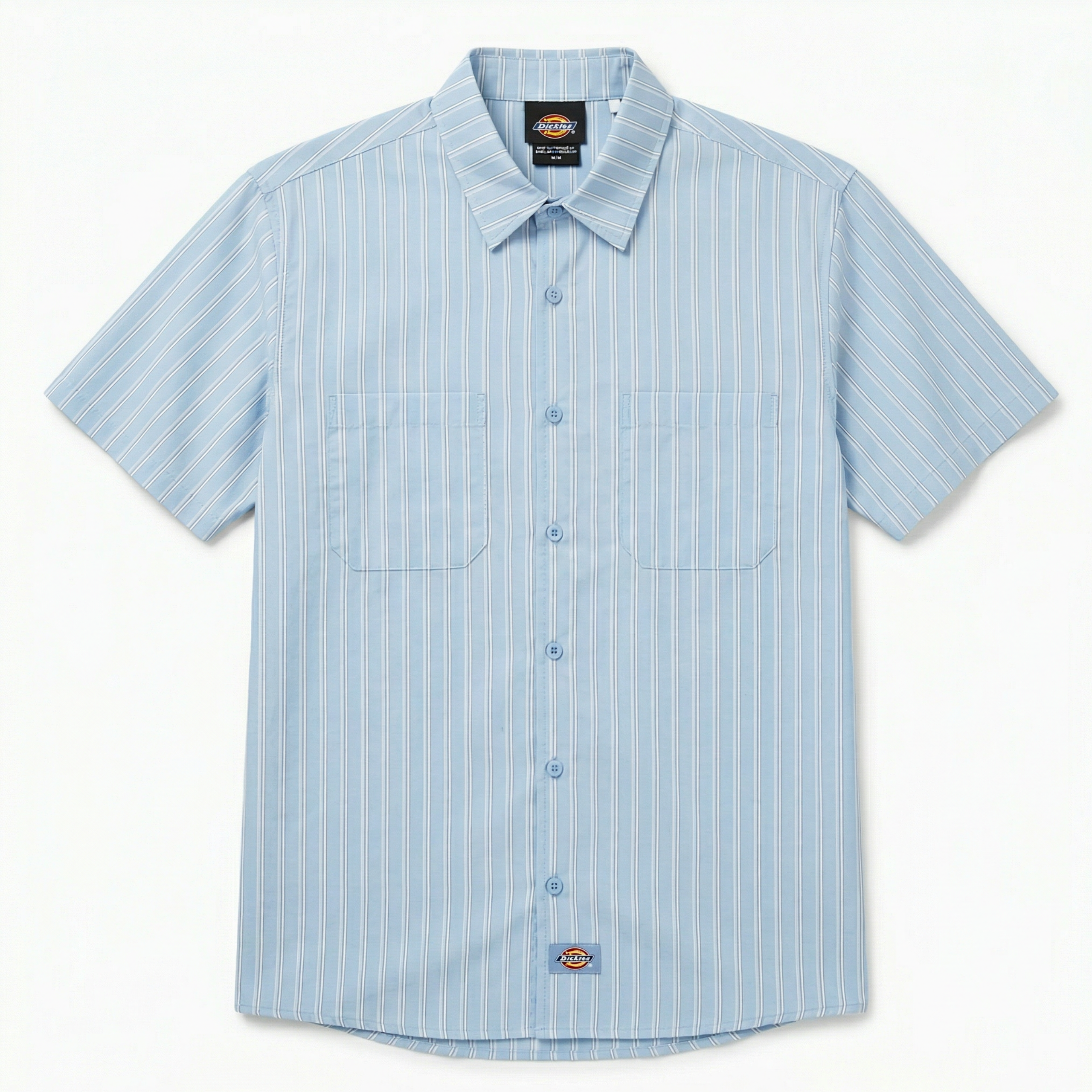 Venedocia Striped Short-sleeve Shirt in endless sky