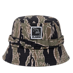 Ripstop Label Bucket Hat in tiger camo