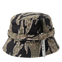 Ripstop Label Bucket Hat in tiger camo